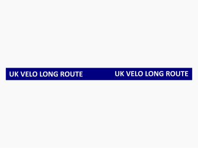 Long event ribbon in blue
