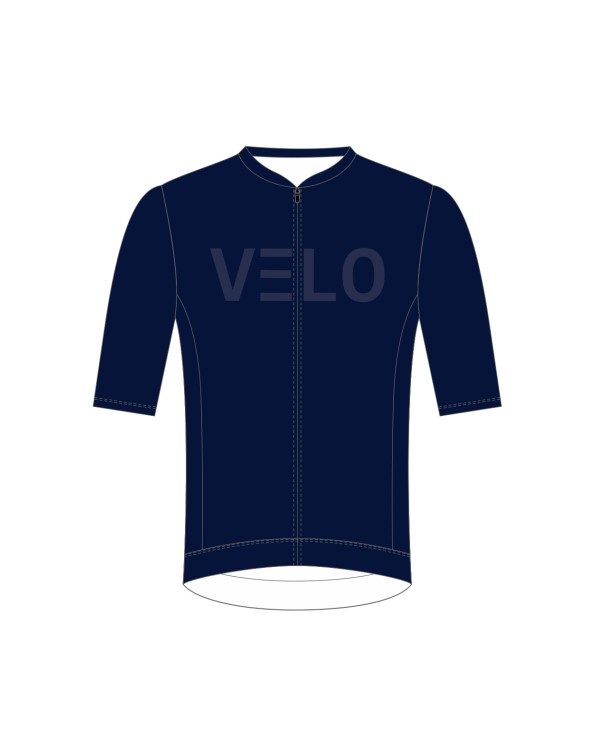 Men's performance cycling jersey in blue with subtle logo